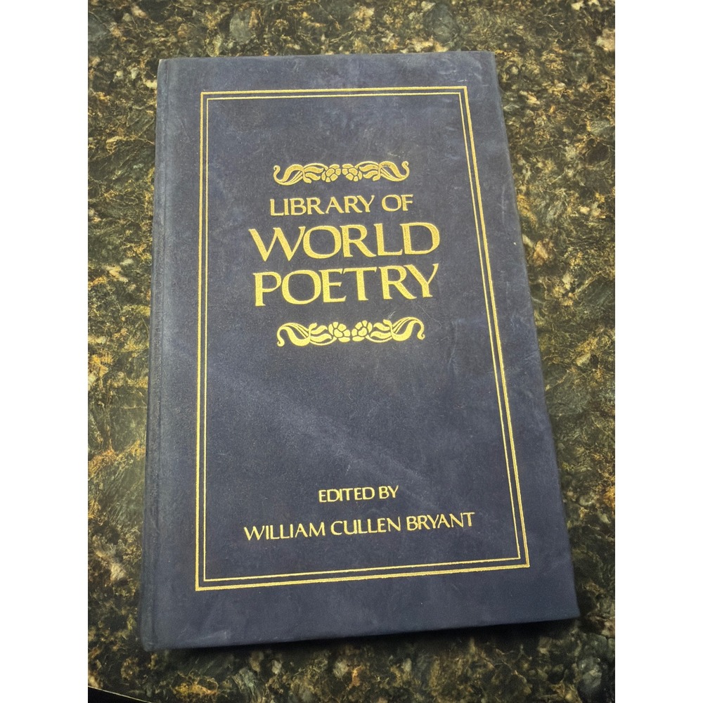 Library of World Poetry William Cullen Bryant Suede Gilt Edge Avenel Books